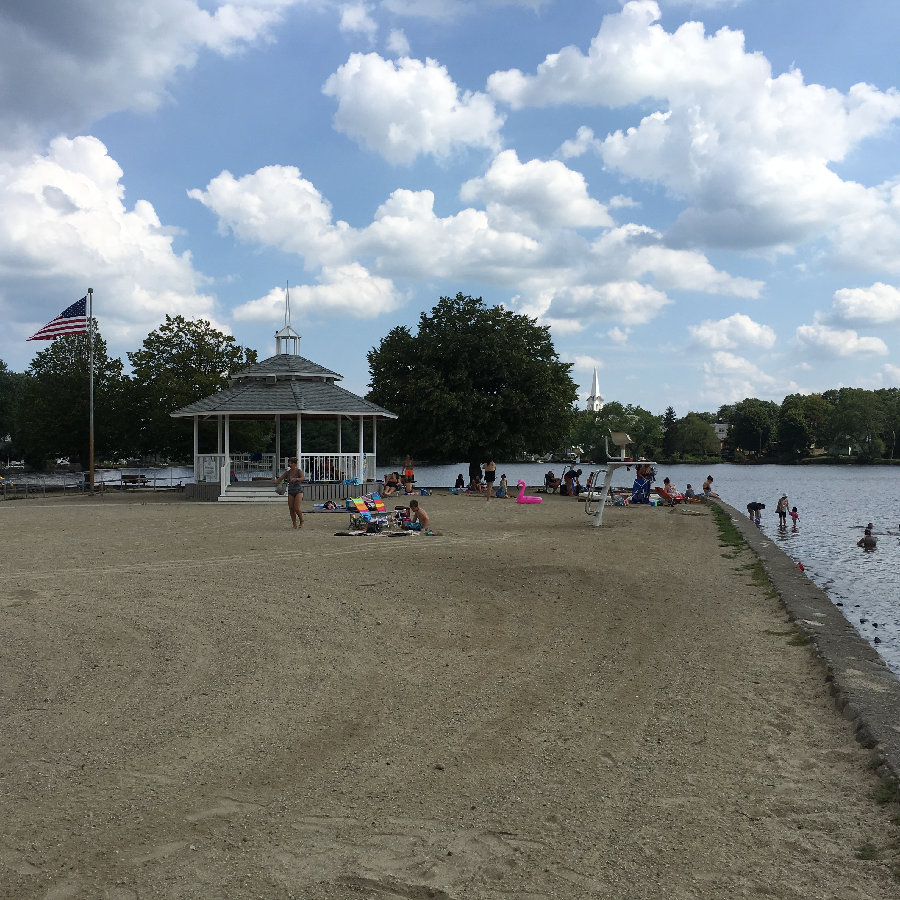 Sunset Lake in Braintree, Massachusetts, one of the town's surface water bodies